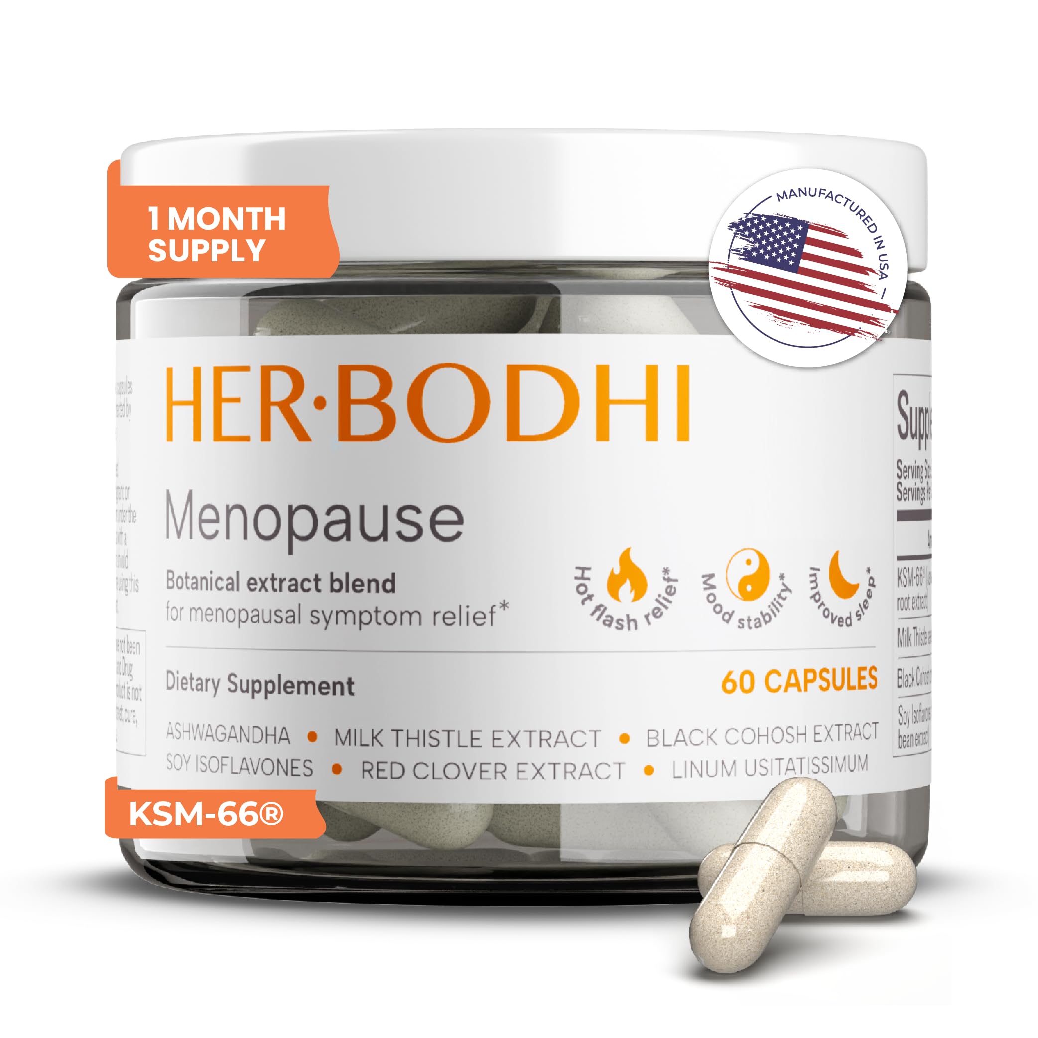 Her Bodhi Meno Menopause Support with Ashwagandha & Soy Isoflavones