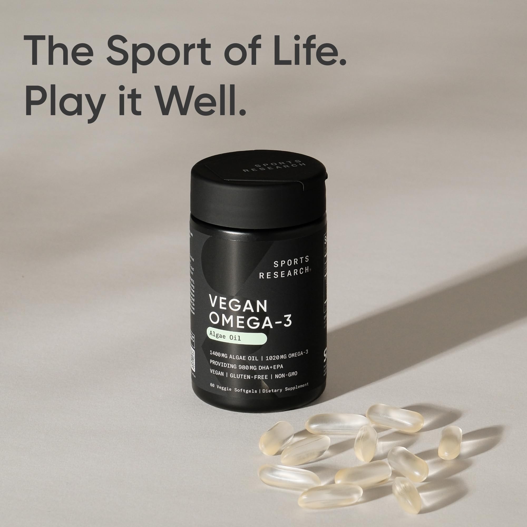 Sports Research Vegan Omega-3 from Algae Oil DHA & EPA


