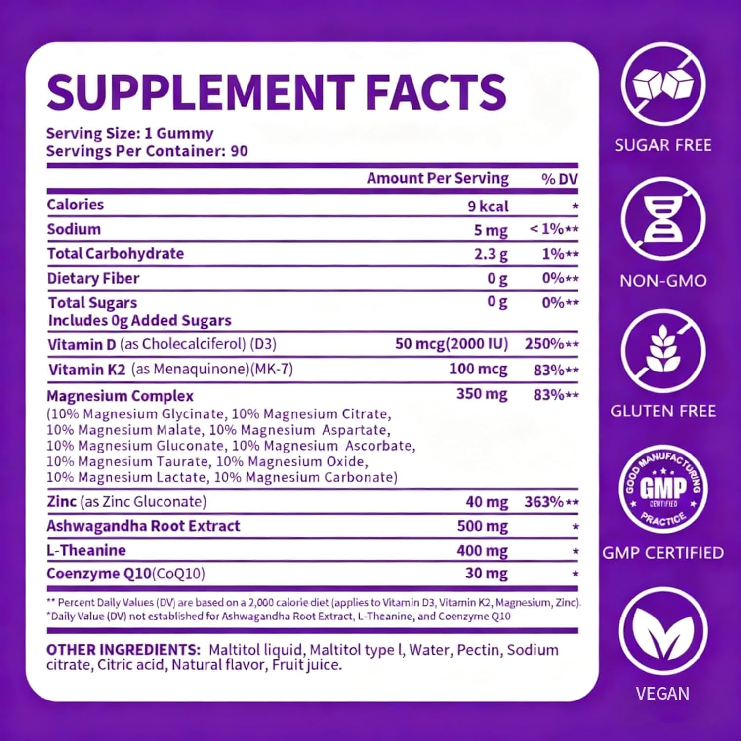 PWERD Magnesium Sleep Gummies - 16-in-1 Wellness Formula

