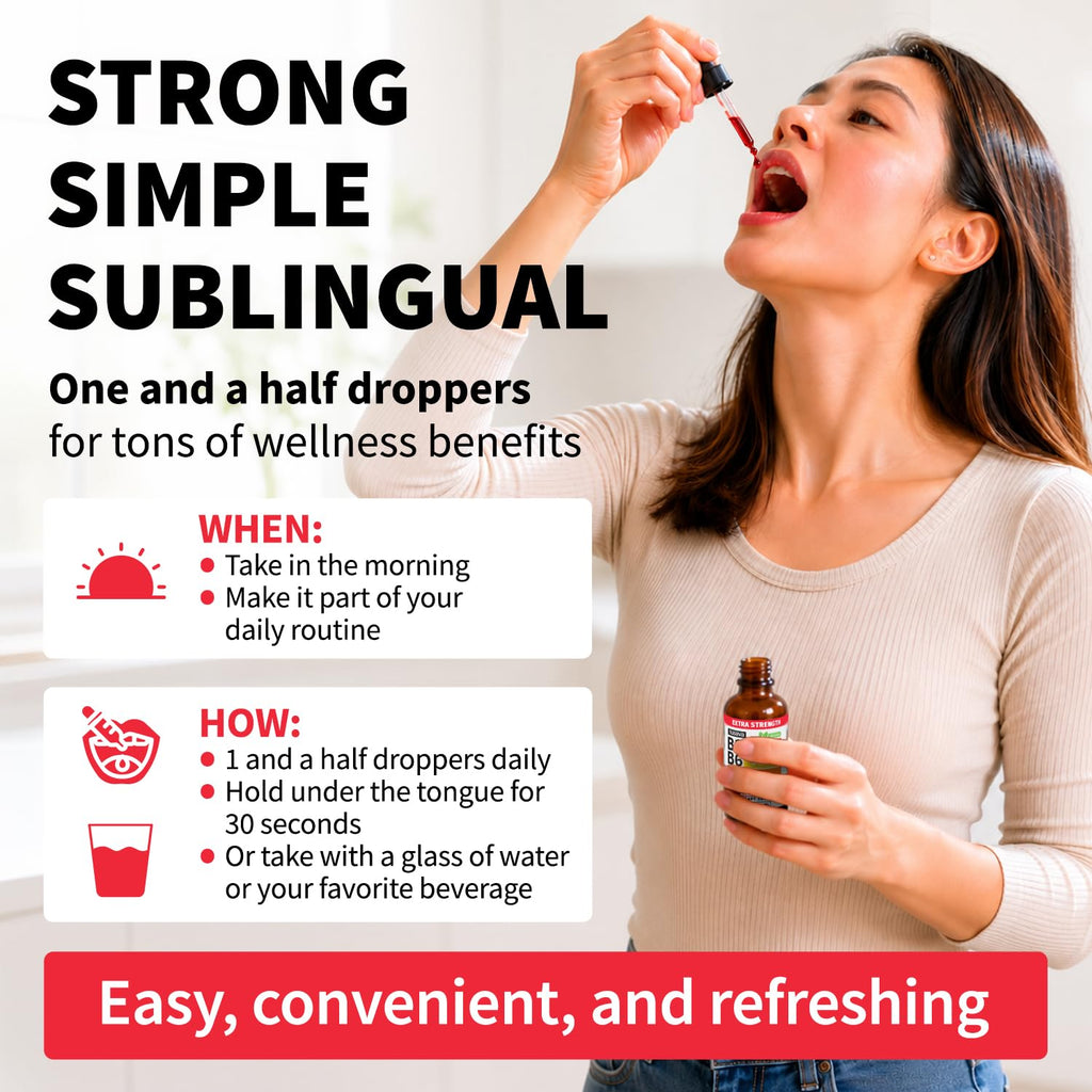 Vitamin B12 Sublingual Liquid - Extra Strength B Complex

