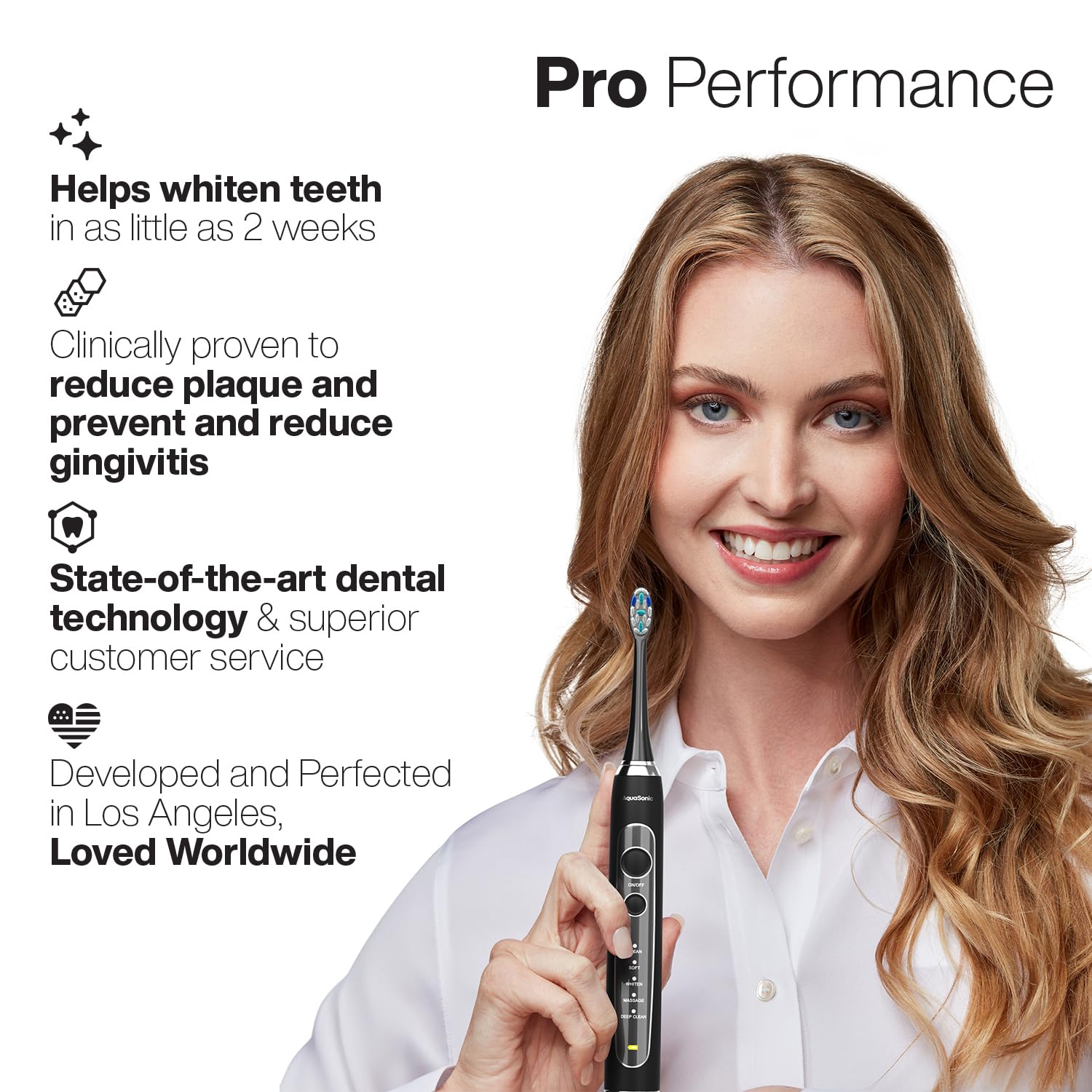 Aquasonic Black Series Electric Toothbrush | 5 Modes

