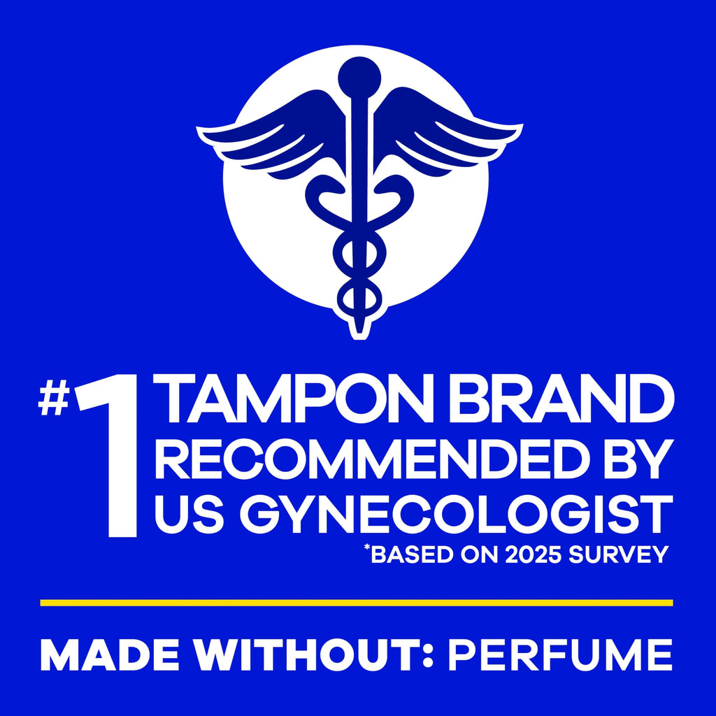 Tampax Pearl Tampons for Women, with LeakGuard Braid, Super Absorbency, Unscented

