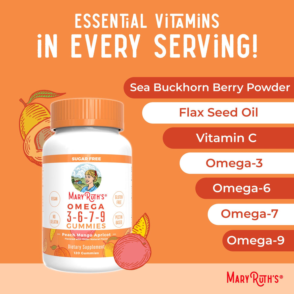 MaryRuth Organics Vegan Omega 3-6-7-9 Gummies

