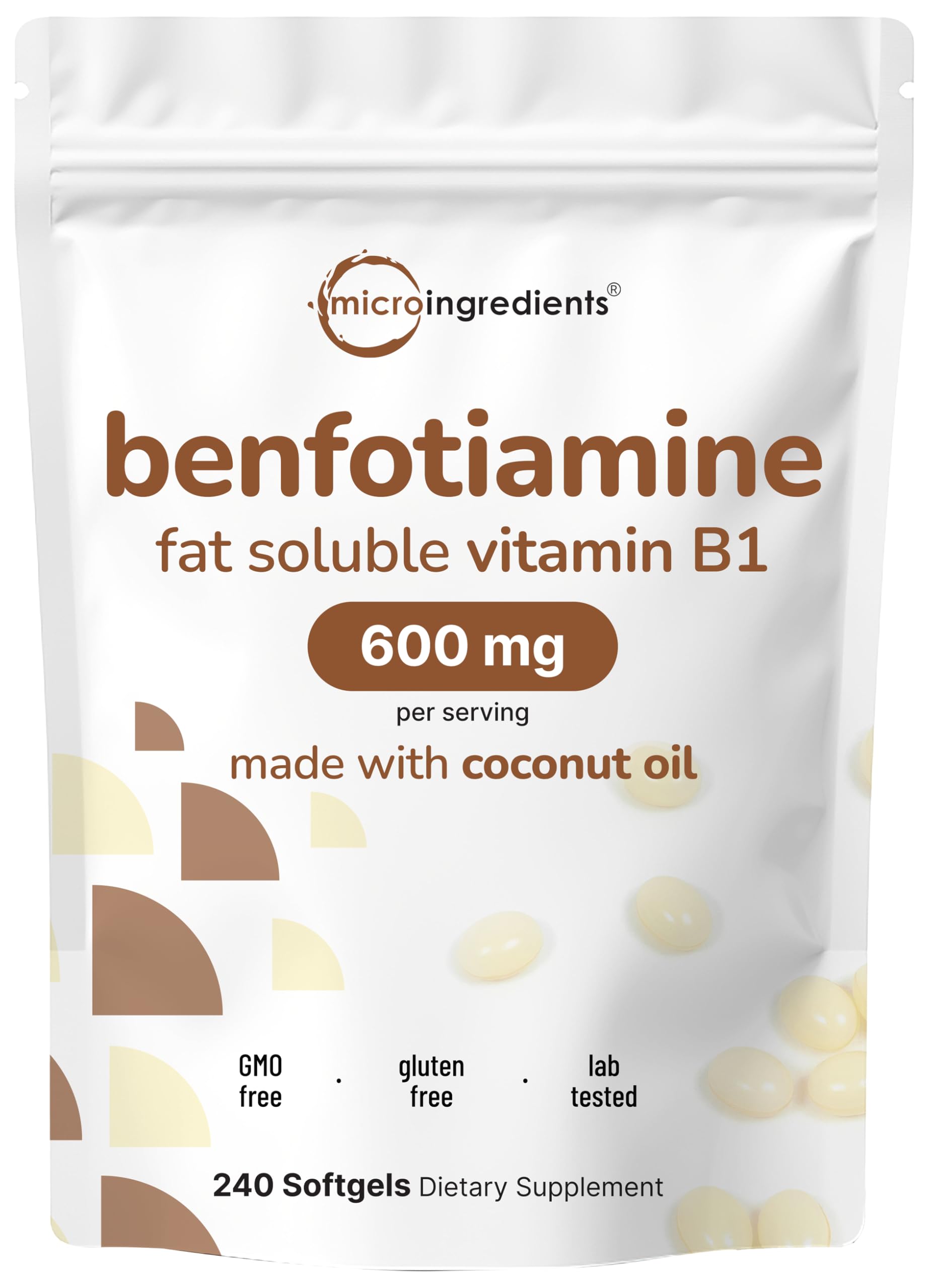 Micro Ingredients Vitamin B1 Benfotiamine Softgels