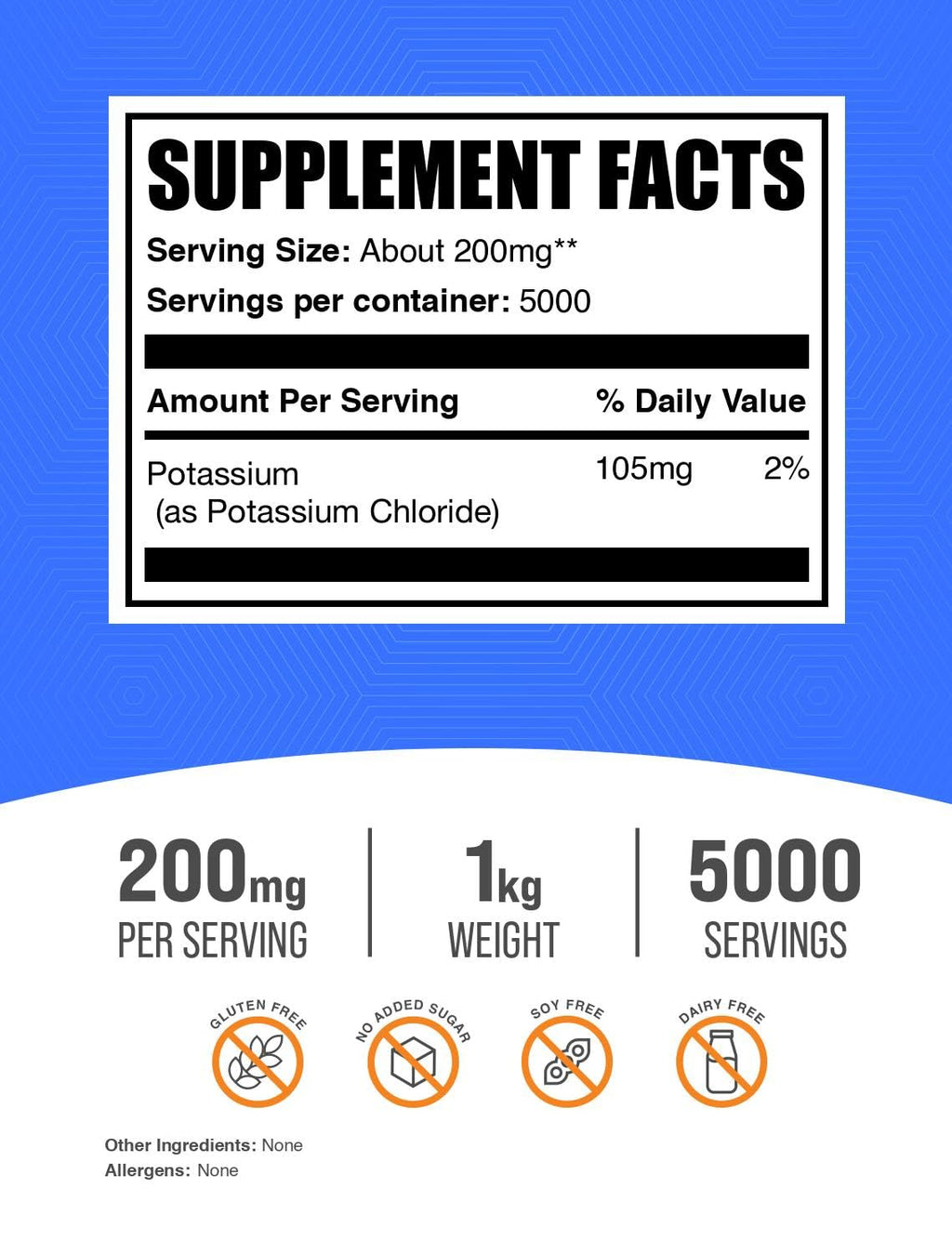BulkSupplements Potassium Chloride Powder Salt Substitute

