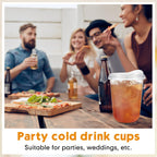 Baderke Disposable Cups with Sip Lids - Round Bottom

