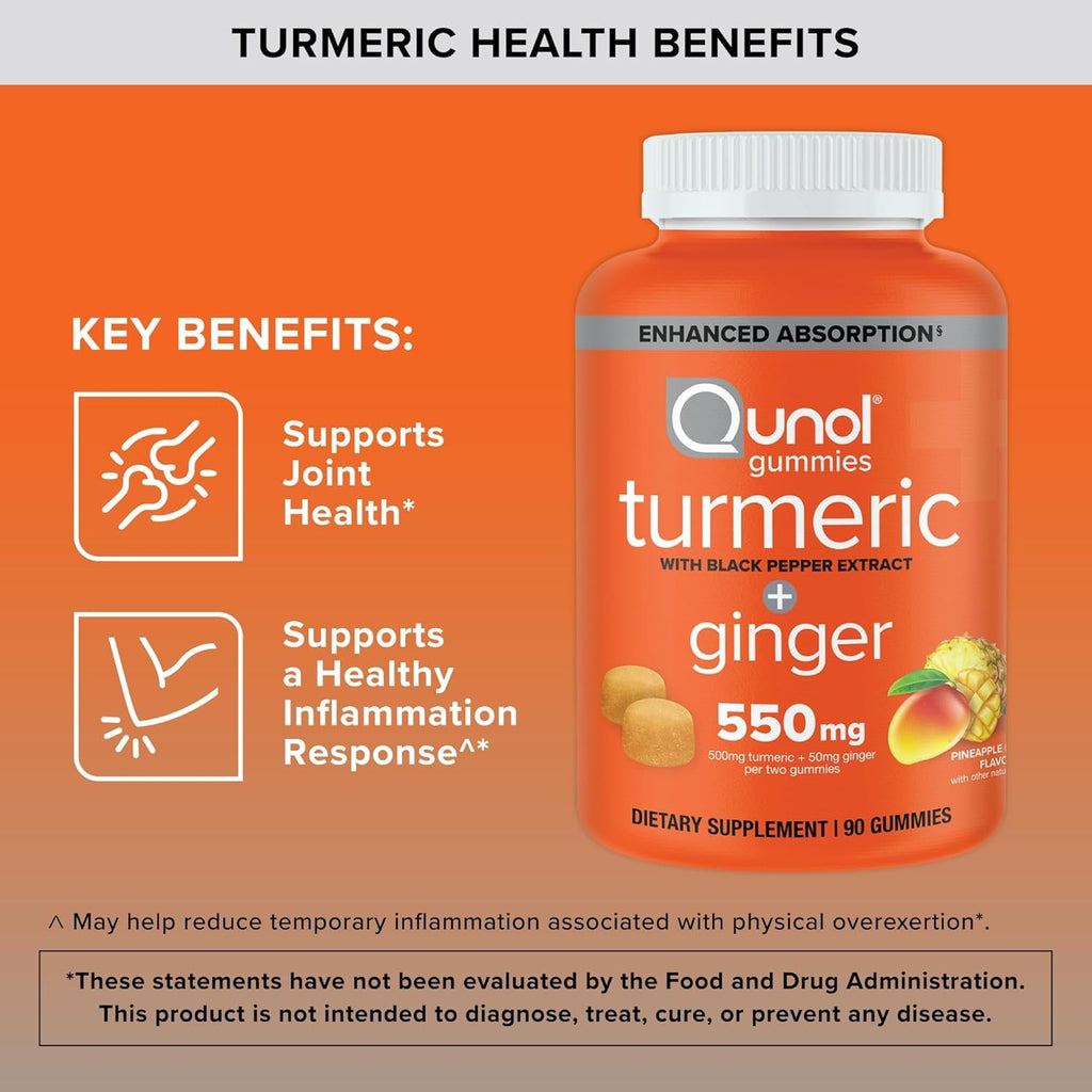 Qunol Turmeric Gummies for Joint Health | Absorption Support

