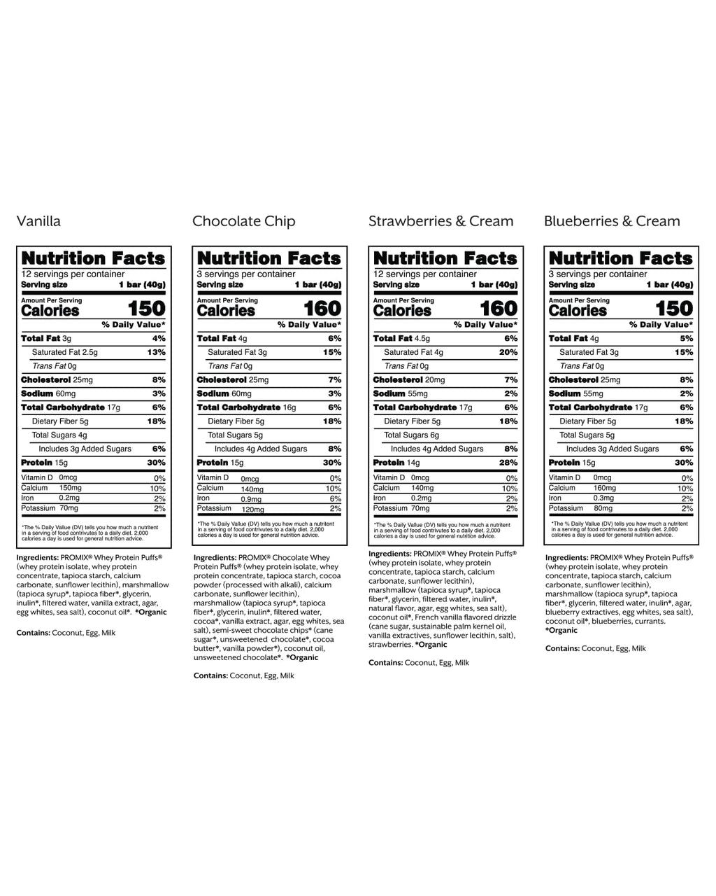 Promix Protein Puff Bars Variety Pack

