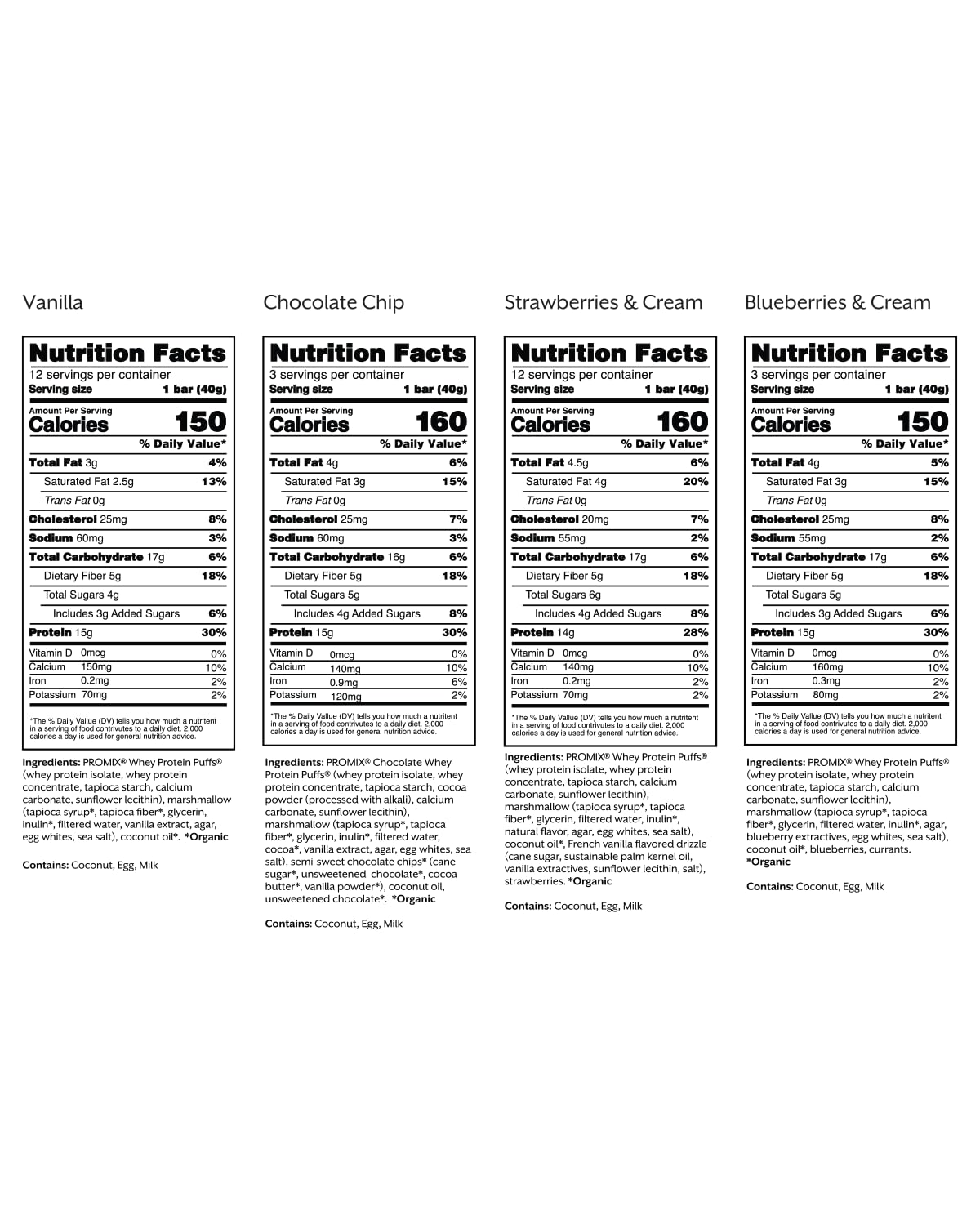 Promix Protein Puff Bars Variety Pack


