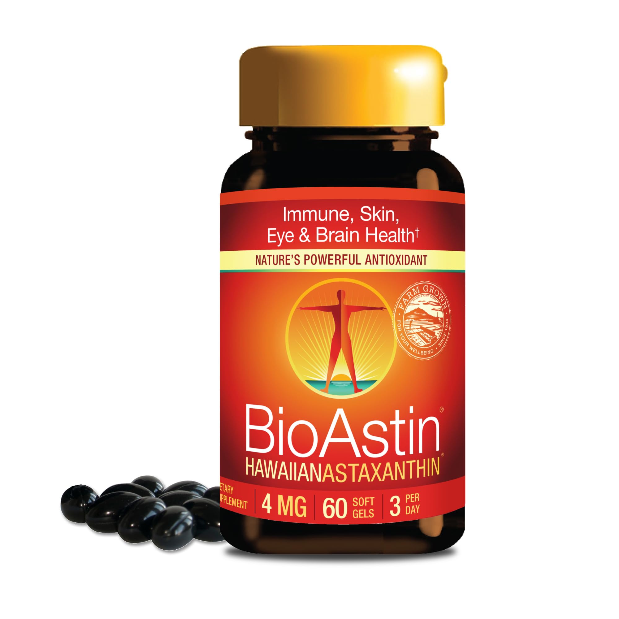 BioAstin Hawaiian Astaxanthin 12 mg Dietary Supplement - Nutrex Hawaii