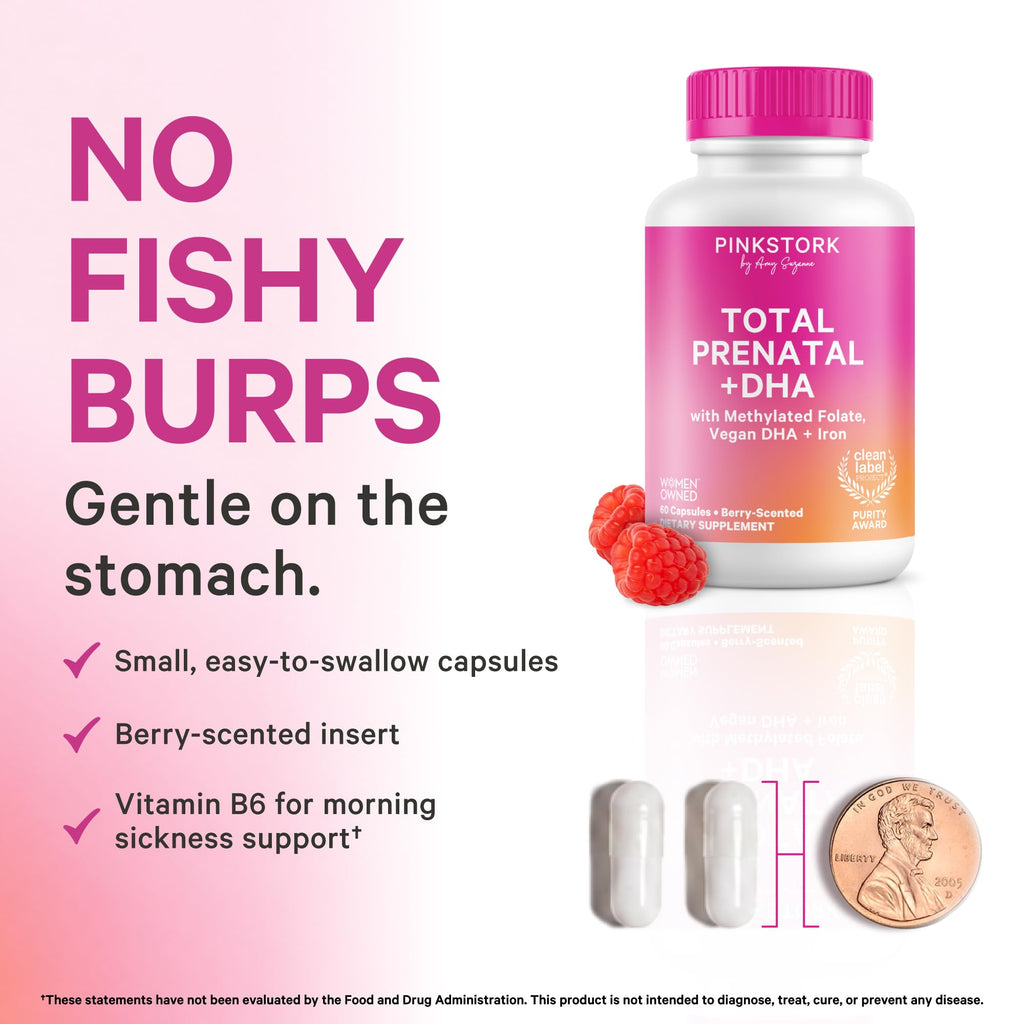 Pink Stork Total Prenatal Vitamins with DHA – Vegan

