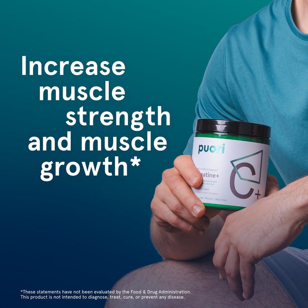 Puori Creatine Monohydrate Powder with Taurine - Unflavored

