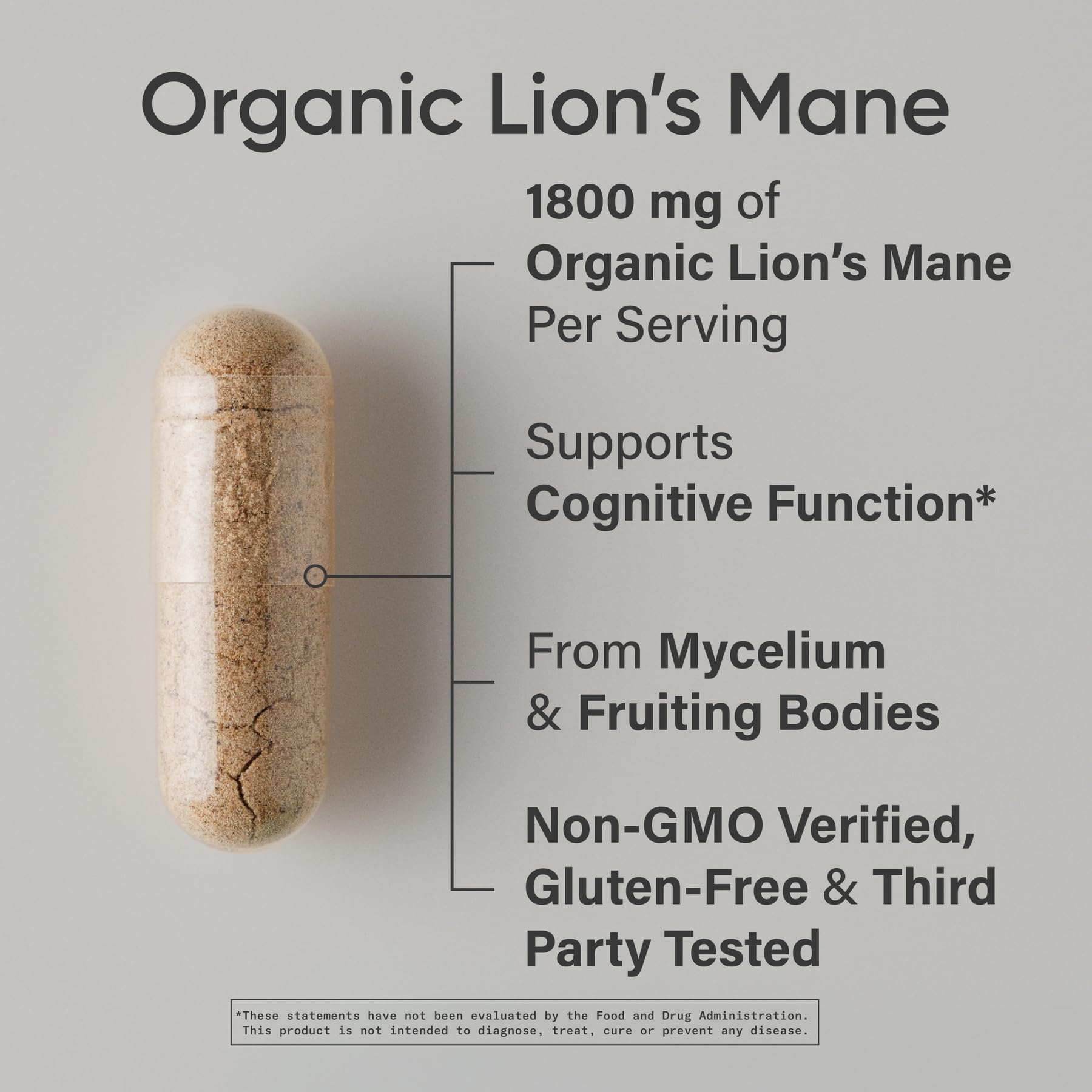 Sports Research Organic Lion's Mane 1800mg


