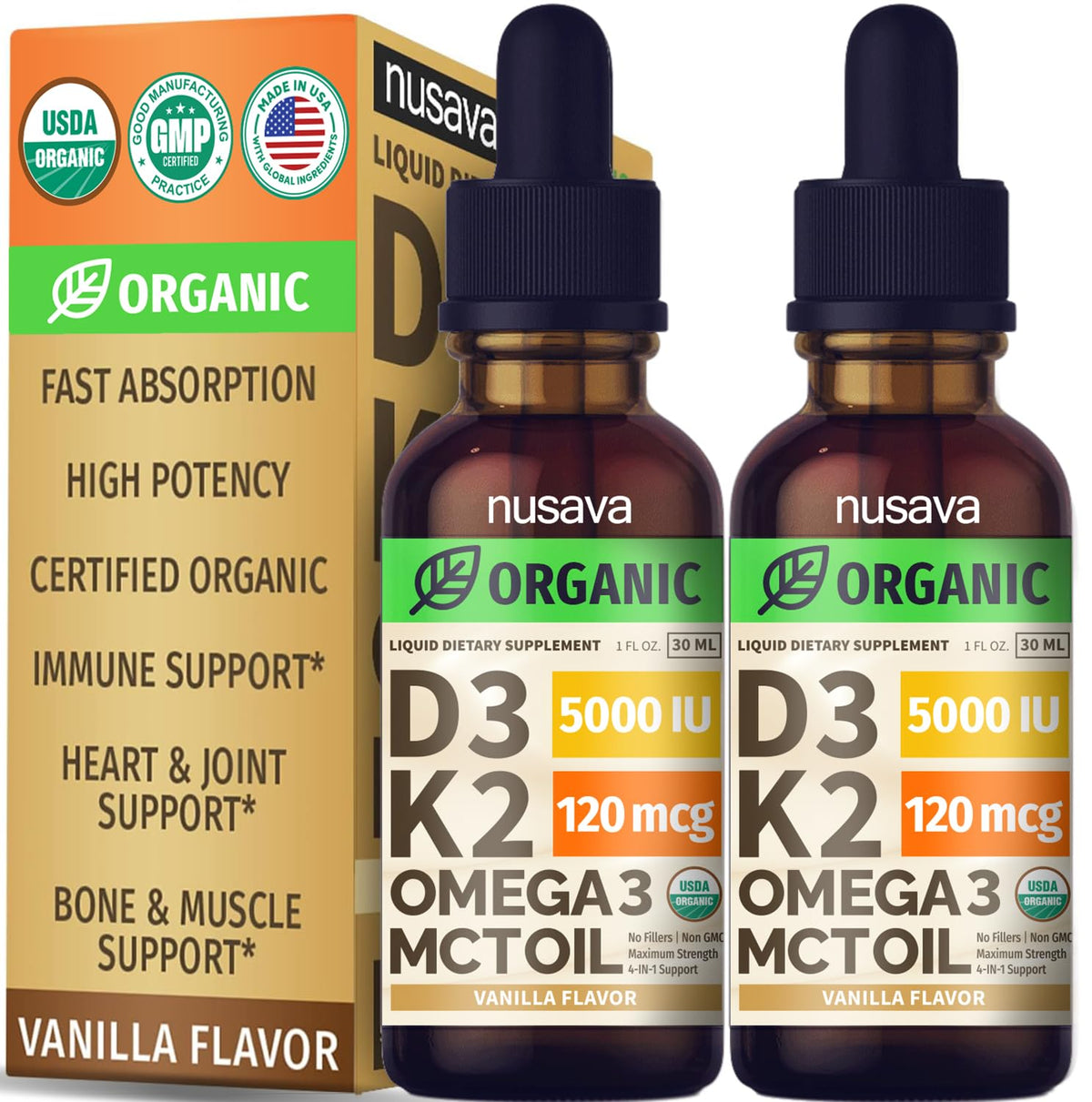 Vitamin D3 K2 Liquid Drops with Omega-3