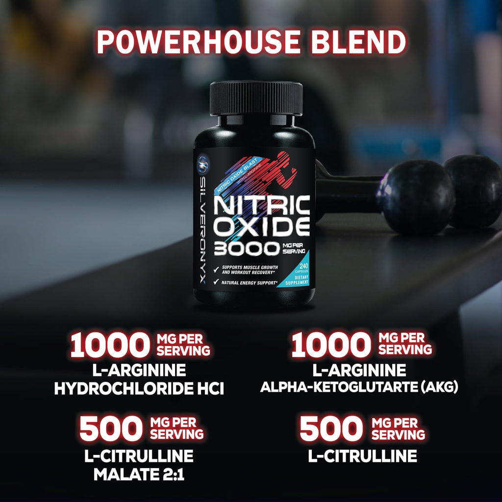 SilverOnyx Nitric Oxide Booster Extra Strength Pre Workout

