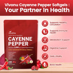 VivoNu Cayenne Pepper Gel Capsules for Daily Wellness

