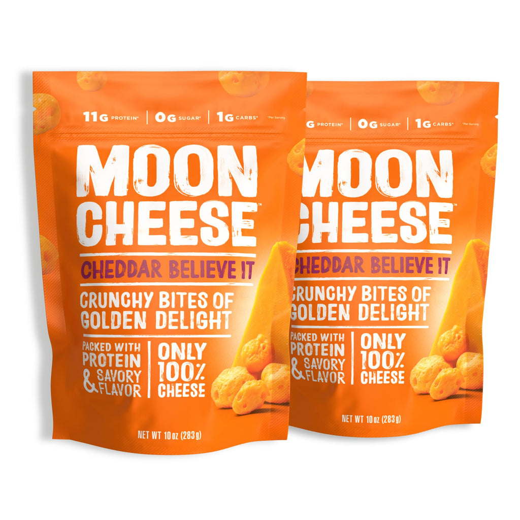 Moon Cheese Cheddar Believe It Crunchy Protein Snack

