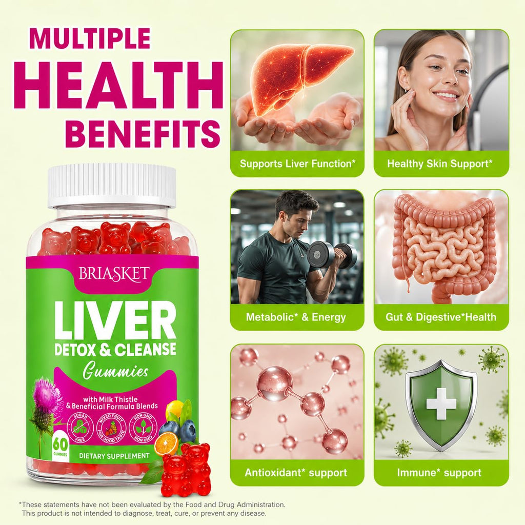 Milk Thistle Liver Detox Gummies | Vegan Liver Support

