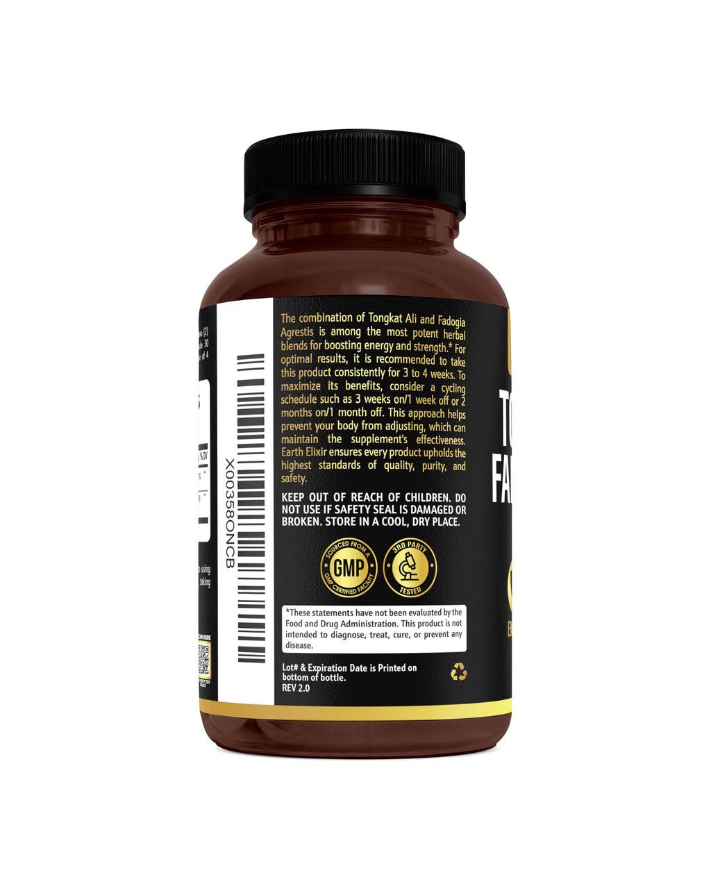 Earth Elixir Fadogia Agrestis Tongkat Ali Testosterone

