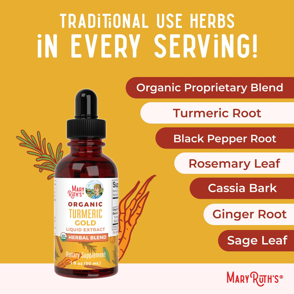MaryRuth's Turmeric Gold Liquid Drops - Immune Support

