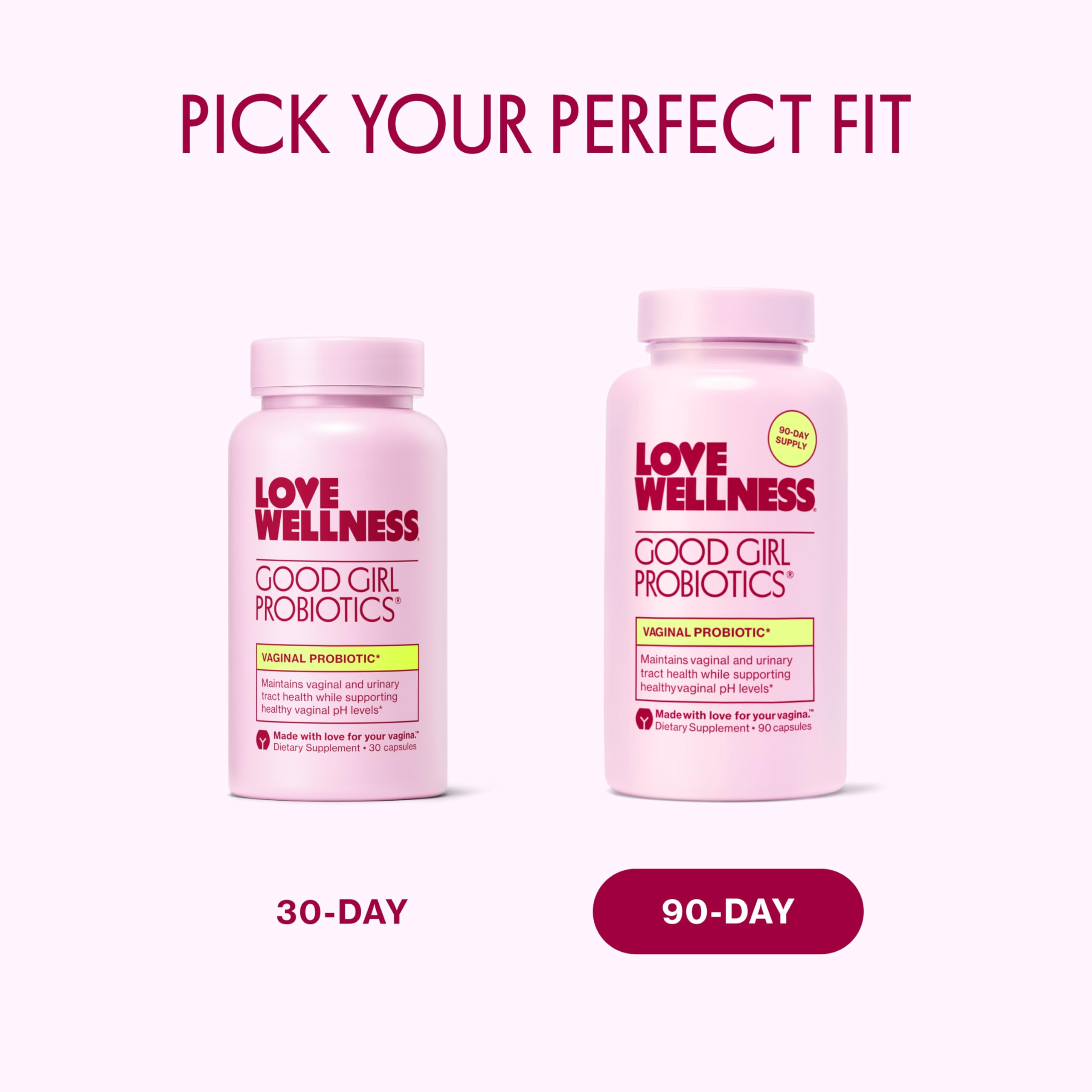 Love Wellness Good Girl Probiotics | 9-Strain Vaginal Health

