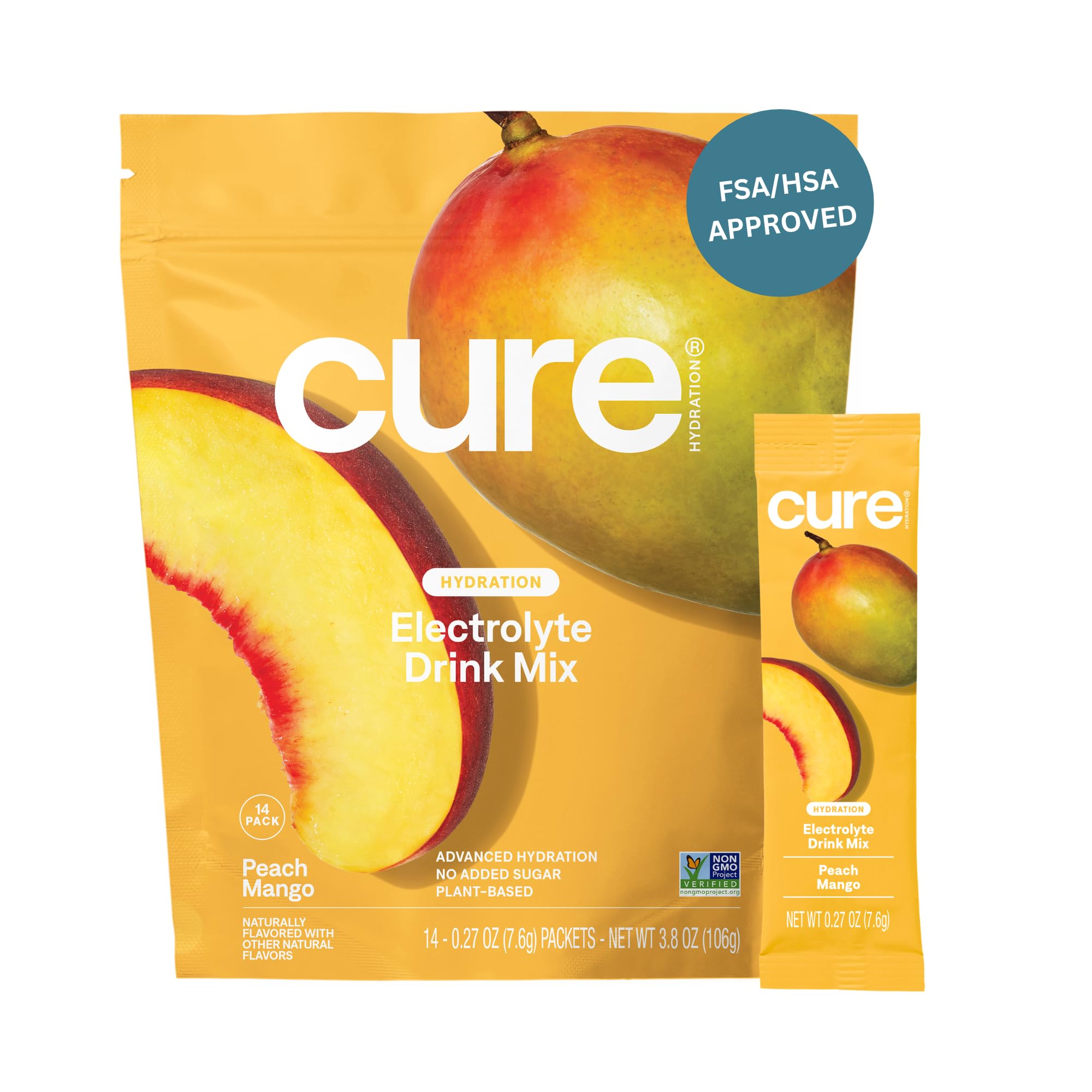 Cure Hydration Plant-Based Electrolyte Drink Mix - No Added Sugar