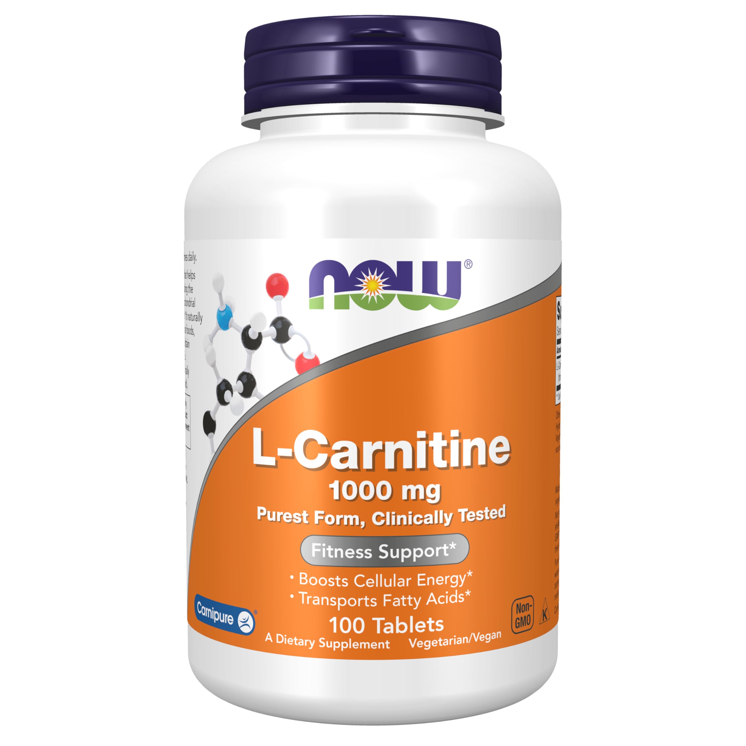 NOW Foods L-Carnitine 1000 mg Amino Acid Supplement for Energy Support

