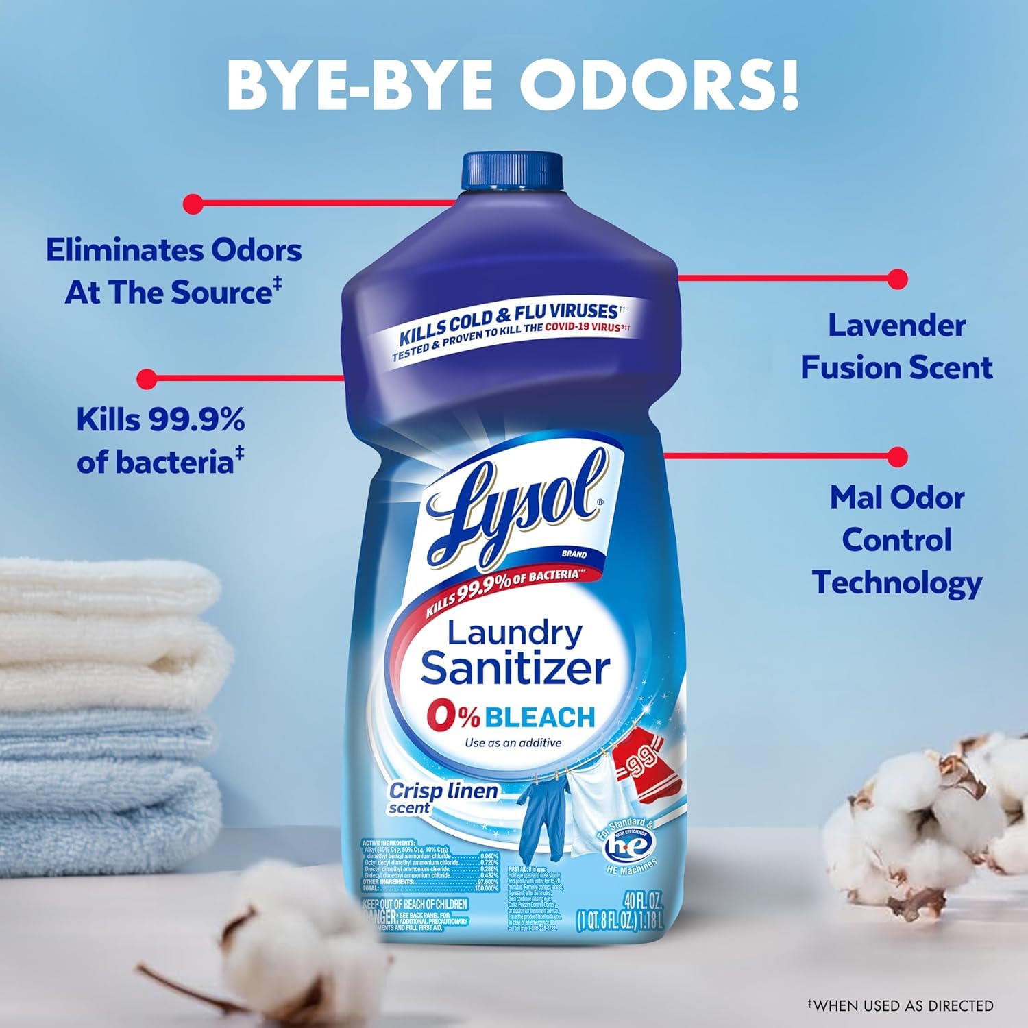 Lysol Laundry Sanitizer - Laundry Additive & Odor Eliminator

