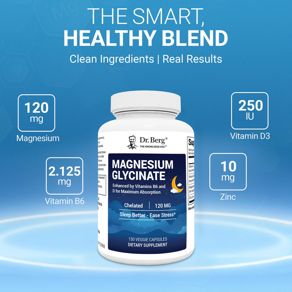Dr. Berg Magnesium Glycinate with D3, B6 & Zinc | Sleep

