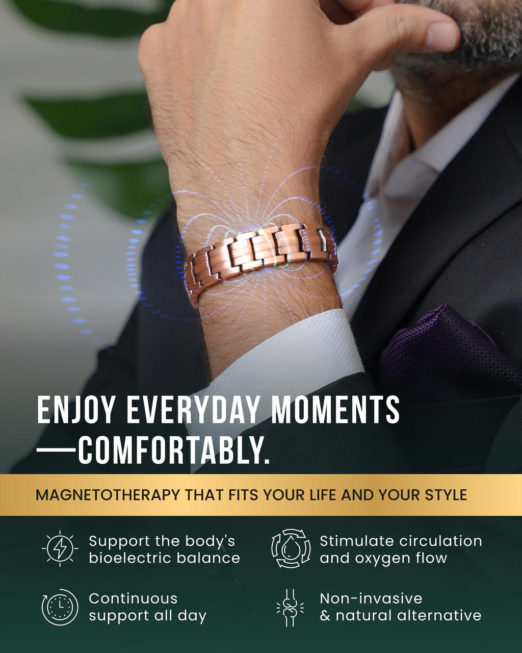 MagnetRX Copper Bracelet for Men | Everyday Wear

