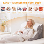 Ruqmuis Wedge Pillow Set for Back Support

