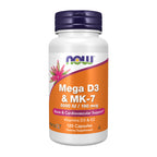 NOW Mega D3 & MK-7 Vitamin D3 K2 for Bone Health

