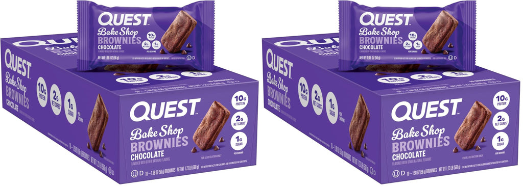 Quest Bake Shop Chocolate Brownies Snack Bar