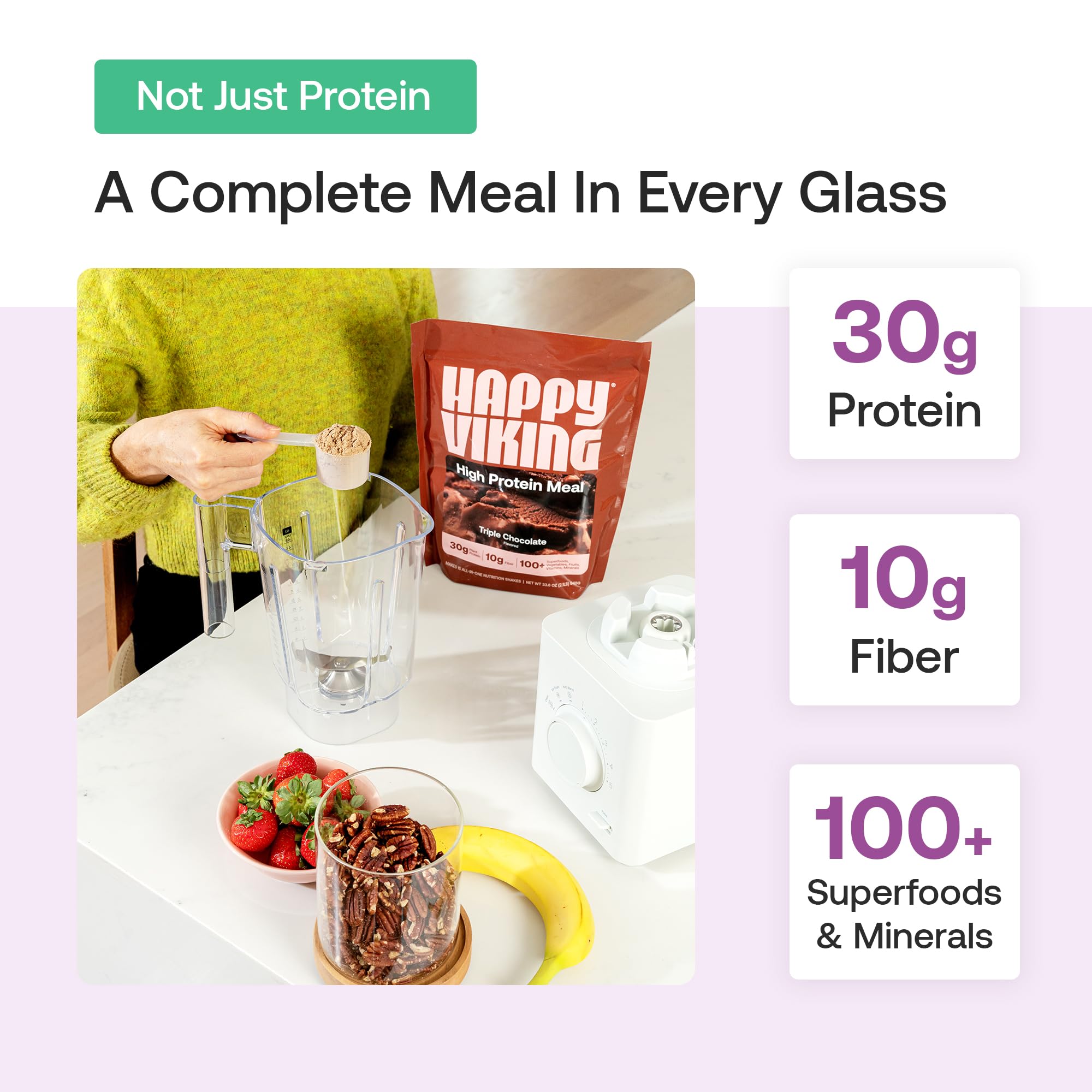 Happy Viking Plant-Based Protein Powder – 30g Protein

