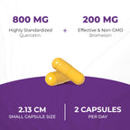 Quercetin with Bromelain Capsules for Immune Support

