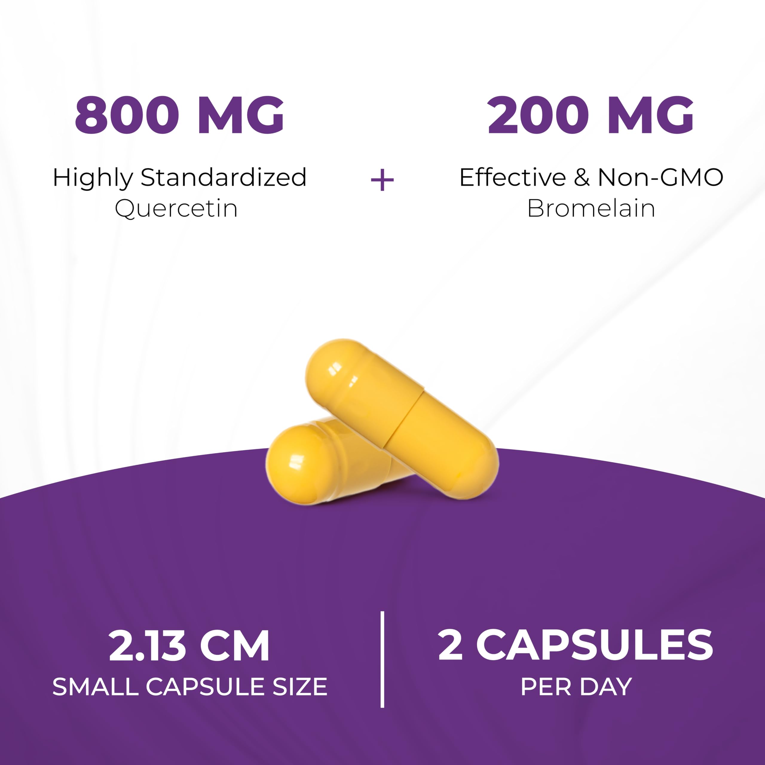 Quercetin with Bromelain Capsules for Immune Support

