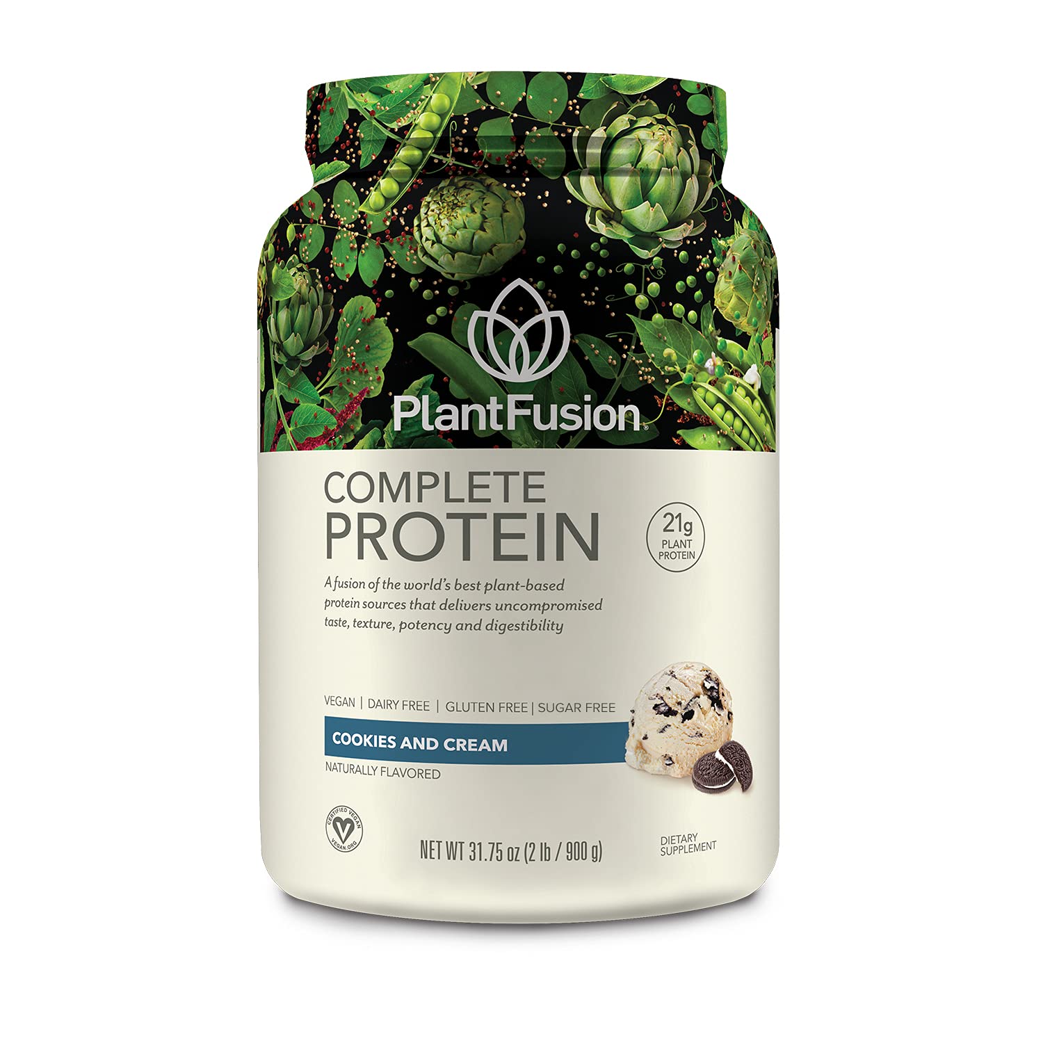PlantFusion Complete Vegan Protein Powder with BCAAs