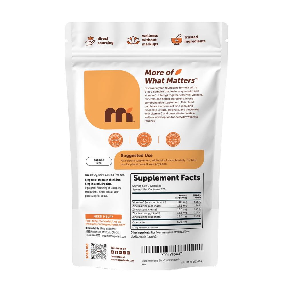 Quercetin with Vitamin C & Zinc | Micro Ingredients

