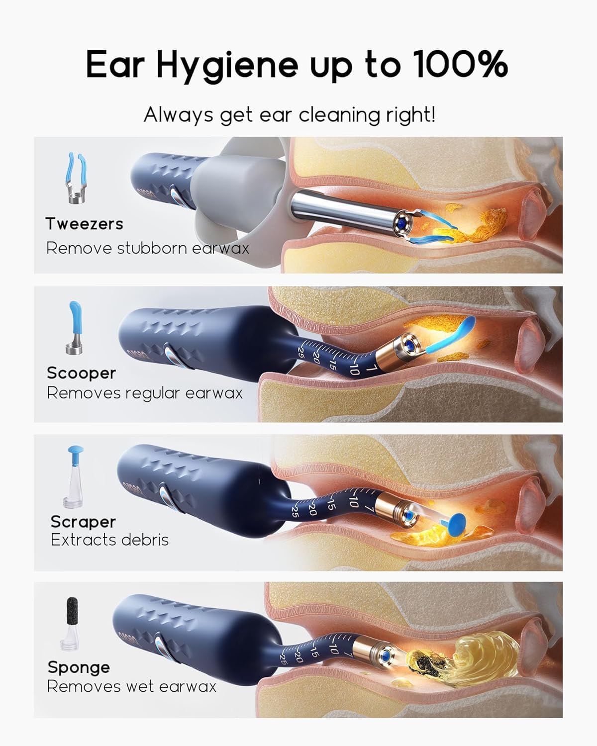 Bebird Ear Wax Removal Tool with Camera Otoscope

