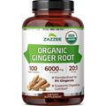 Zazzee USDA Organic Ginger Root Extract for Digestive Support