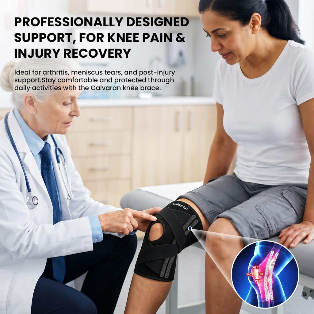 Galvaran Knee Brace for ACL & MCL Support with Gel Pad

