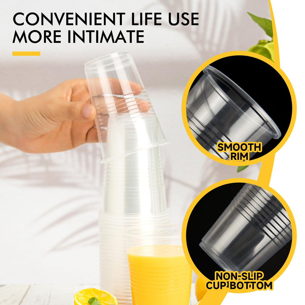 RACETOP Clear Disposable Plastic Cups for Parties

