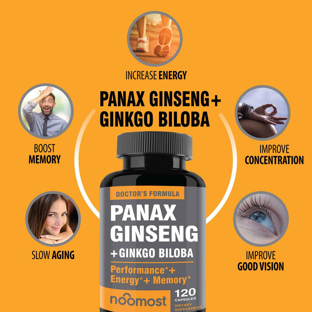 NooMost Ginseng & Ginkgo Biloba Vegan Capsules

