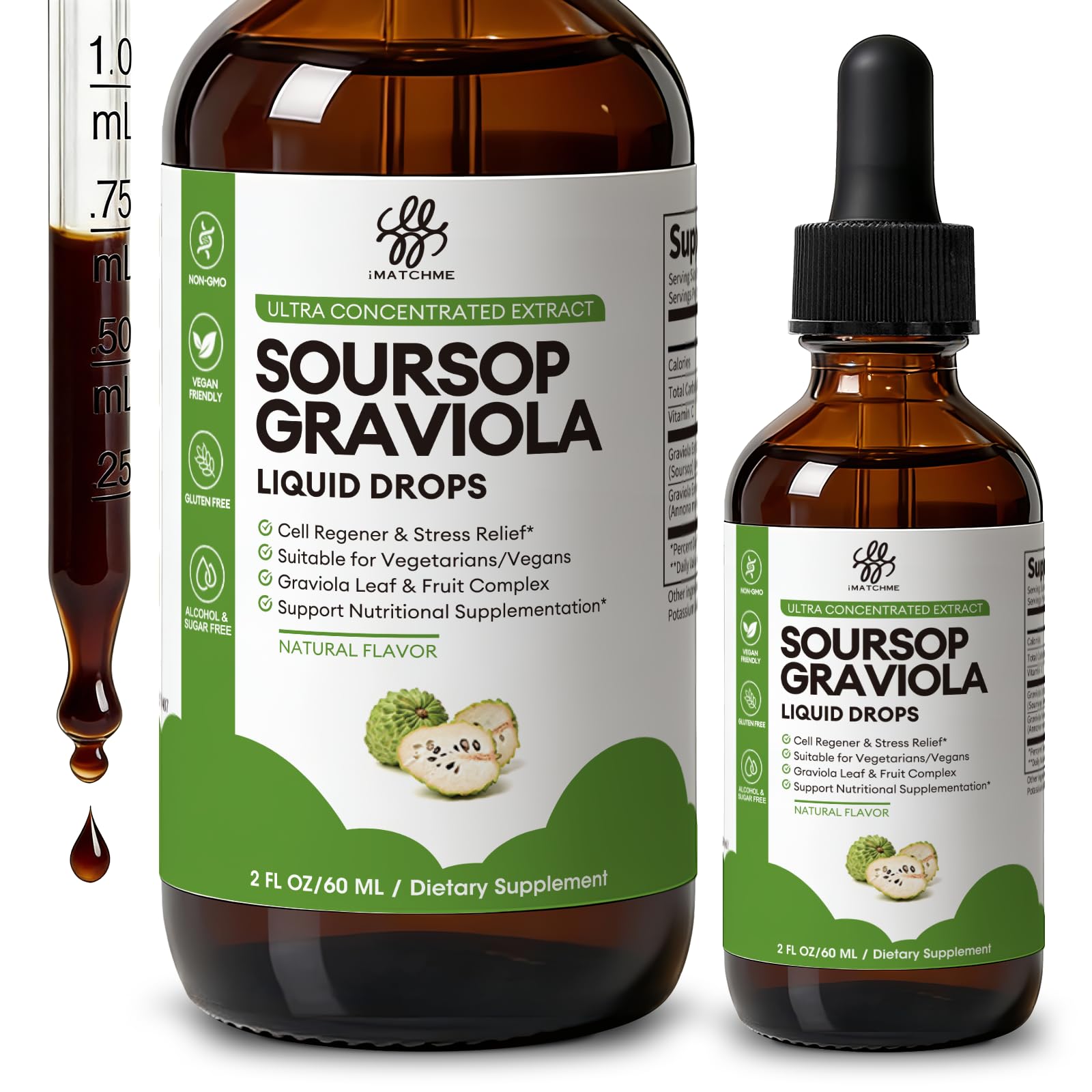 iMATCHME Soursop Graviola Liquid Drops for Immune Health


