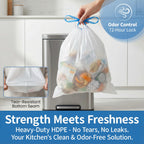 Trash Bags - Heavy-Duty Drawstring Leakproof

