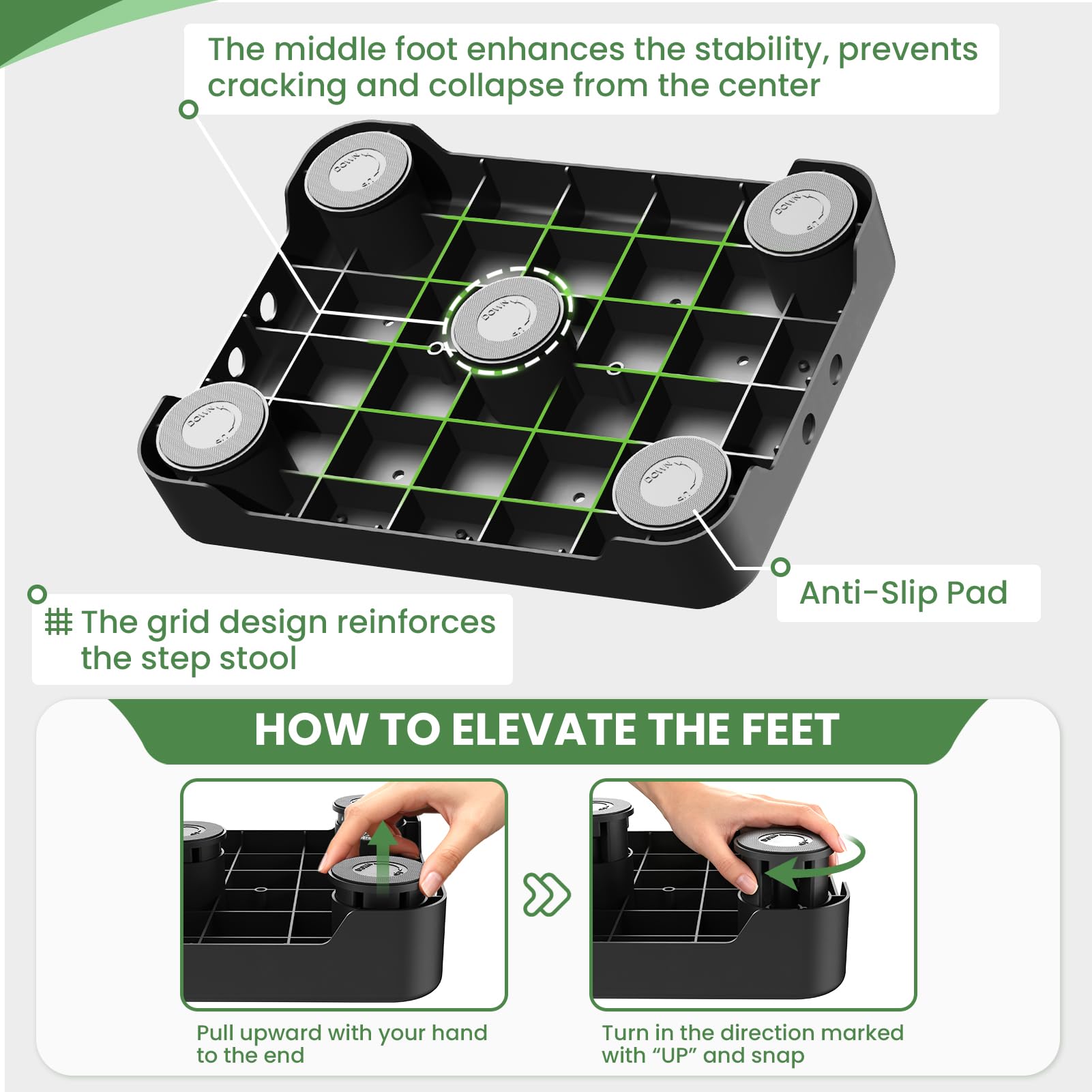 SOYO Mobility Step Stool - Non-Slip Portable

