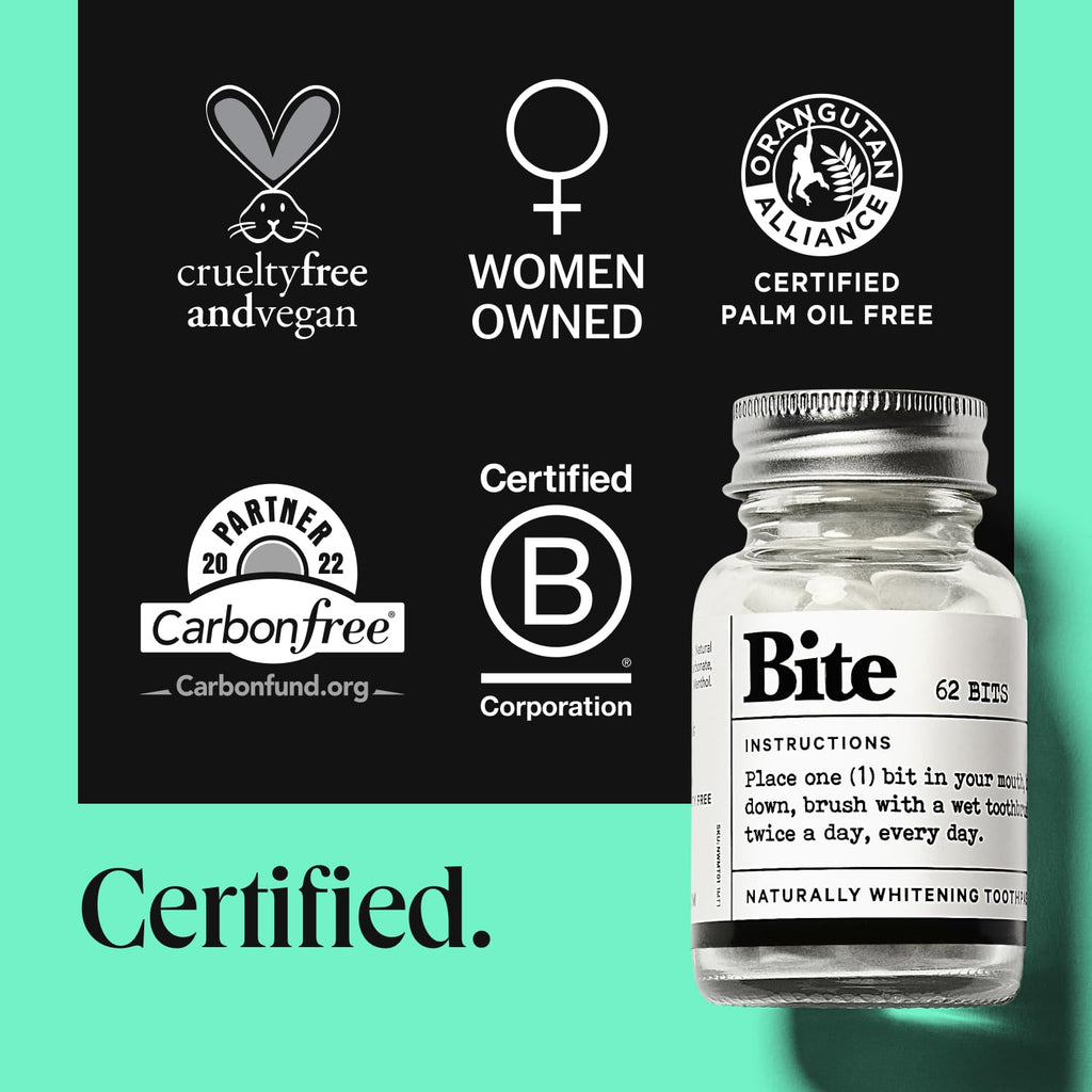 Bite Whitening Toothpaste Tablets - Fluoride-Free Nano HA

