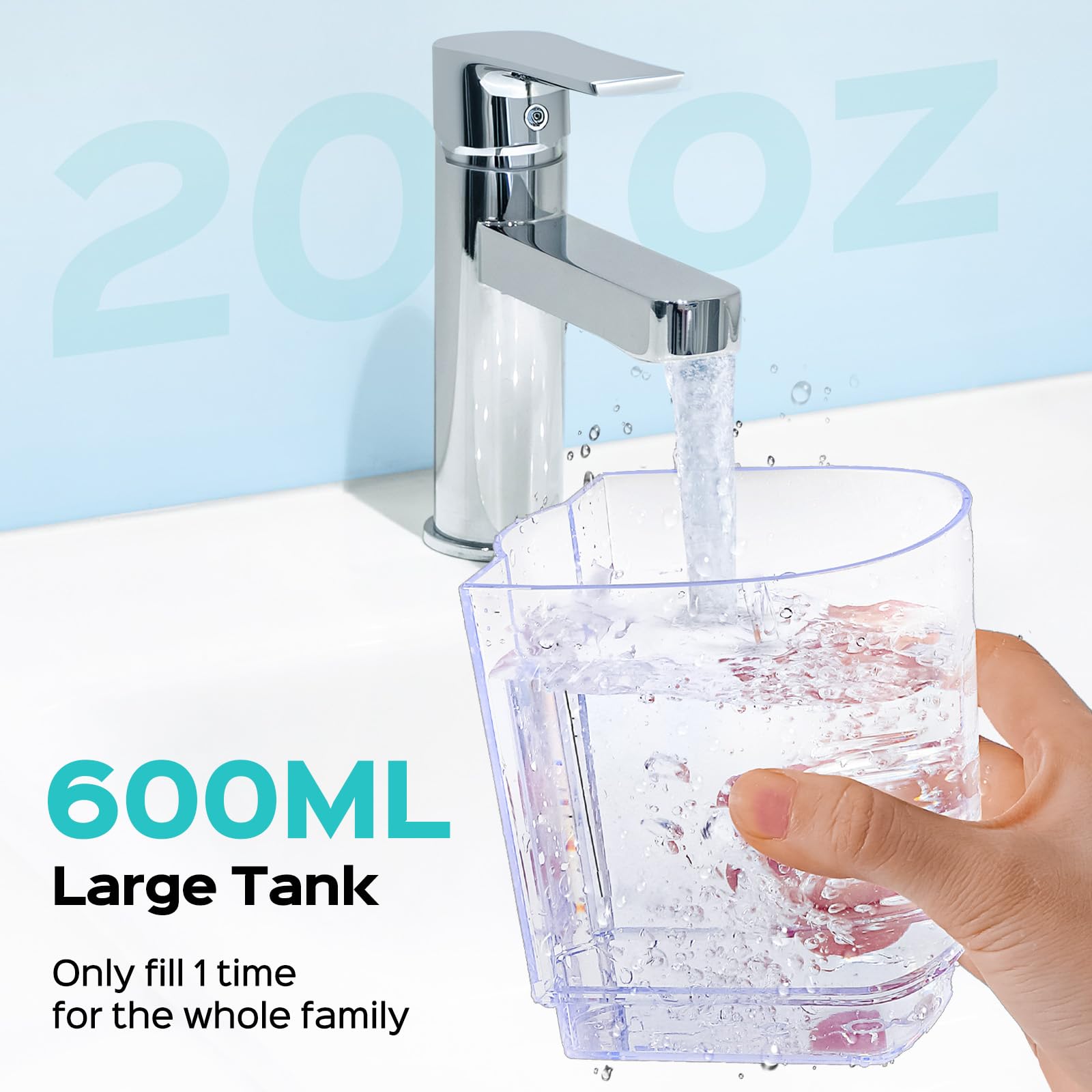 COSLUS E2 Water Flosser – 12 Settings, 2 Modes


