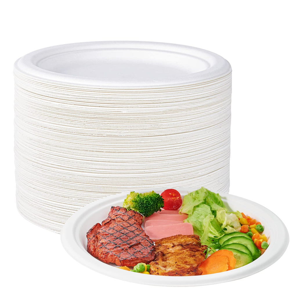 ECOLipak Compostable Heavy-Duty Paper Plates

