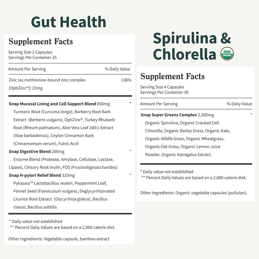 Gut Health Lipase & Greens Bundle - Snap Supplements

